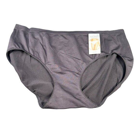 Jockey Women's Size XXL 9 Panty Hi Cut Smooth And Shine Black New With Tags - Picture 1 of 9